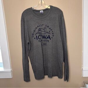 Iowa Plains State Gray Long Sleeve Tee Size 2XL